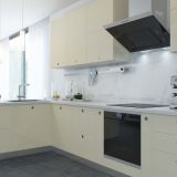Ручка-раковина D35мм никель матовый, слоновая кость