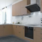 Ручка-скоба 128мм хром матовый, капучино
