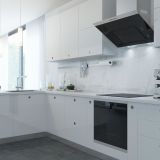 Ручка-раковина D35мм никель матовый, белый