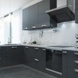 Ручка-раковина 96мм хром матовый, антрацит