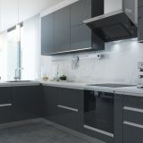 Профиль-ручка врезная для фасада 18мм, алюминий матовый, L-5500мм, антрацит