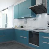 Профиль-ручка врезная для фасада 18мм, алюминий матовый, L-5500мм, бирюзовый