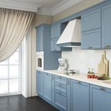 DECORIS Ручка-скоба 96мм бронза состаренная, голубой