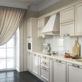 ARTDECO Ручка-кнопка D34мм серебро состаренное, белый патина золото