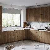 Фасад Дуб Галифакс олово на кухне в стиле Модерн