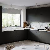 Фасад Черный матовый на кухне в стиле Модерн