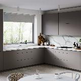 Фасад Арктика серый матовый на кухне в стиле Модерн