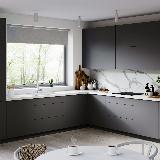 Фасад Серый графит матовый на кухне в стиле Модерн