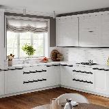 Профиль-ручка крепление саморезами для фасада 16мм, графит (краска), L-3000мм