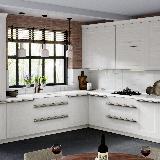 Профиль-ручка 192мм (L=220мм) крепление саморезами золото матовое (краска)