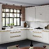 Профиль-ручка крепление саморезами для фасада 16мм,  золото матовое (анод), L-3000мм