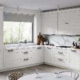 Профиль-ручка 96мм крепление саморезами черный матовый