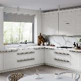 Профиль-ручка 192мм (L=220мм) крепление саморезами золото матовое (краска)