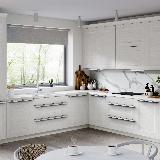 Профиль-ручка L=596мм крепление саморезами белый матовый (краска RAL 9003)