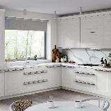 Профиль-ручка L=896мм крепление саморезами белый матовый (краска RAL 9003) Профиль-ручка L=896мм крепление саморезами белый матовый (краска RAL 9003)