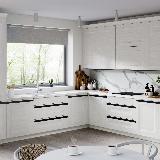 Профиль-ручка врезная для фасада 16/18мм, черный матовый (анод), L-3000мм