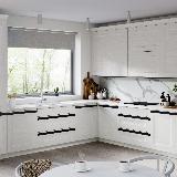 Профиль-ручка крепление саморезами для фасада 16мм, черный матовый (анод), L-3000мм