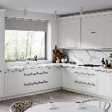 Профиль-ручка крепление саморезами для фасада 16мм, алюминий матовый (анод), L-3000мм