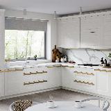 Профиль-ручка крепление саморезами для фасада 18мм,  золото матовое (анод), L-3000мм