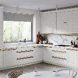 Профиль-ручка крепление саморезами для фасада 18мм,  золото матовое (анод), L-3000мм