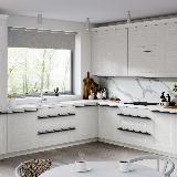 Профиль-ручка 192мм (L=220мм) крепление саморезами черный матовый (краска RAL 9005) Профиль-ручка 192мм (L=220мм) крепление саморезами черный матовый (краска RAL 9005)