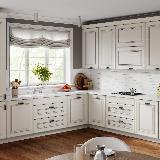 Ручка-скоба 96мм графит/керамика черная серебряные узоры