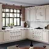 Профиль-ручка крепление саморезами белый матовый (краска RAL9016), L-3000мм