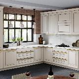 Профиль-ручка крепление саморезами для фасада 18мм,  золото матовое (анод), L-3000мм