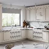 Профиль-ручка крепление саморезами белый матовый (краска RAL9016), L-3000мм