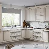 Профиль-ручка 128мм (L=196мм) крепление саморезами золото матовое (краска)