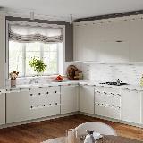 Профиль-ручка врезная для фасада 18мм, белый матовый (краска RAL9016), L-3000мм