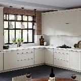 Профиль-ручка крепление саморезами для фасада 16мм, белый матовый (краска RAL9016), L-3000мм