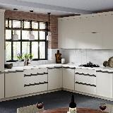 Профиль-ручка крепление саморезами для фасада 18мм, графит (краска), L-3000мм