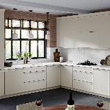 Профиль-ручка крепление саморезами для фасада 18мм, белый матовый (краска RAL9016), L-3000мм