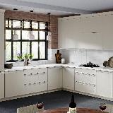 Профиль-ручка крепление саморезами для фасада 16мм, белый матовый (краска RAL9016), L-3000мм