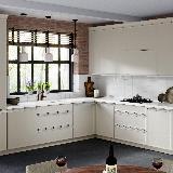 Профиль-ручка крепление саморезами для фасада 18мм, белый матовый (краска RAL9016), L-3000мм