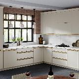 Профиль-ручка крепление саморезами для фасада 16мм,  золото матовое (анод), L-3000мм