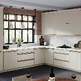 Профиль-ручка крепление саморезами для фасада 18мм,  золото матовое (анод), L-3000мм