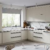 Профиль-ручка L=596мм крепление саморезами черный матовый (краска RAL 9005)