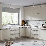 Профиль-ручка L=596мм крепление саморезами алюминий матовый (краска) Профиль-ручка L=596мм крепление саморезами алюминий матовый (краска)