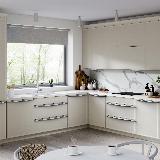 Профиль-ручка L=596мм крепление саморезами белый матовый (краска RAL 9003) Профиль-ручка L=596мм крепление саморезами белый матовый (краска RAL 9003)