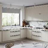 Профиль-ручка L=896мм крепление саморезами золото матовое (краска) Профиль-ручка L=896мм крепление саморезами золото матовое (краска)