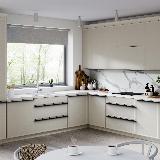 Профиль-ручка крепление саморезами черный матовый (анод), L-3000мм