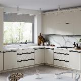 Профиль-ручка крепление саморезами для фасада 18мм, графит (краска), L-3000мм