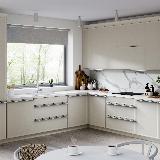 Профиль-ручка крепление саморезами алюминий матовый (анод), L-3000мм Профиль-ручка крепление саморезами алюминий матовый (анод), L-3000мм