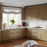 Профиль-ручка крепление саморезами для фасада 18мм, белый матовый (краска RAL9016), L-3000мм