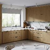 Профиль-ручка крепление саморезами черный матовый (краска RAL 9005), L-3000мм