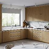 Профиль-ручка крепление саморезами белый матовый (краска RAL9016), L-3000мм