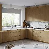 Профиль-ручка крепление саморезами для фасада 16мм,  золото матовое (анод), L-3000мм