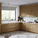 Профиль-ручка крепление саморезами для фасада 16мм,  золото матовое (анод), L-3000мм